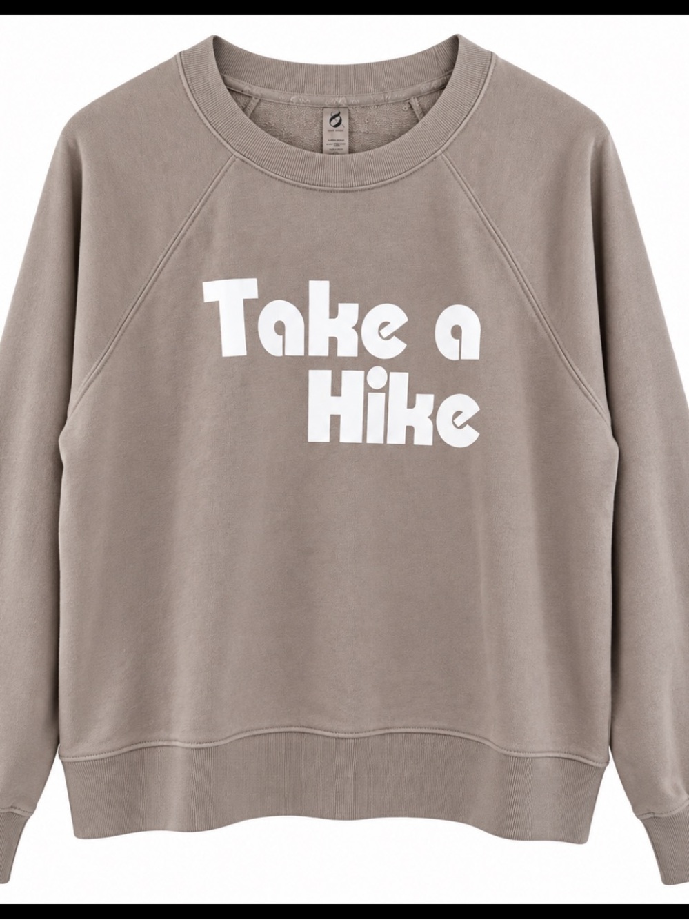 Lou & Grey Sweatshirt Womens Medium Take A Hike Crewneck Long Sleeve Tan